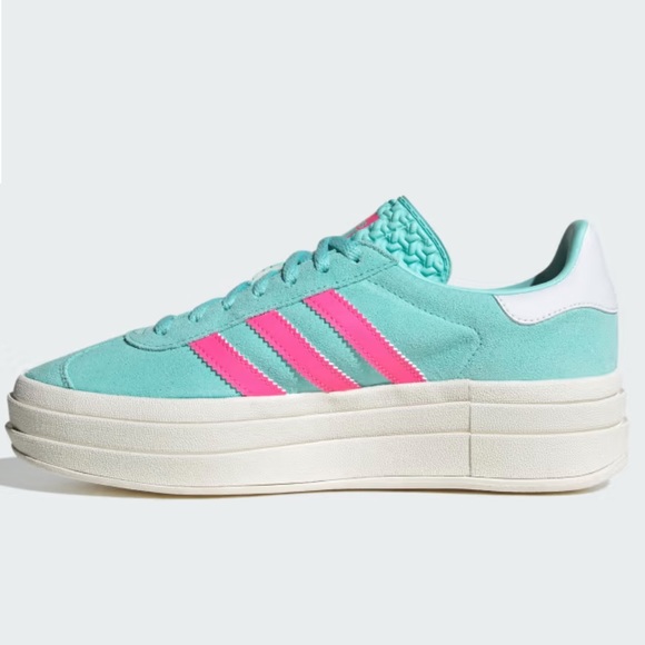 adidas Gazelle Bold Flash Aqua Lucid Pink - Picture 4 of 11